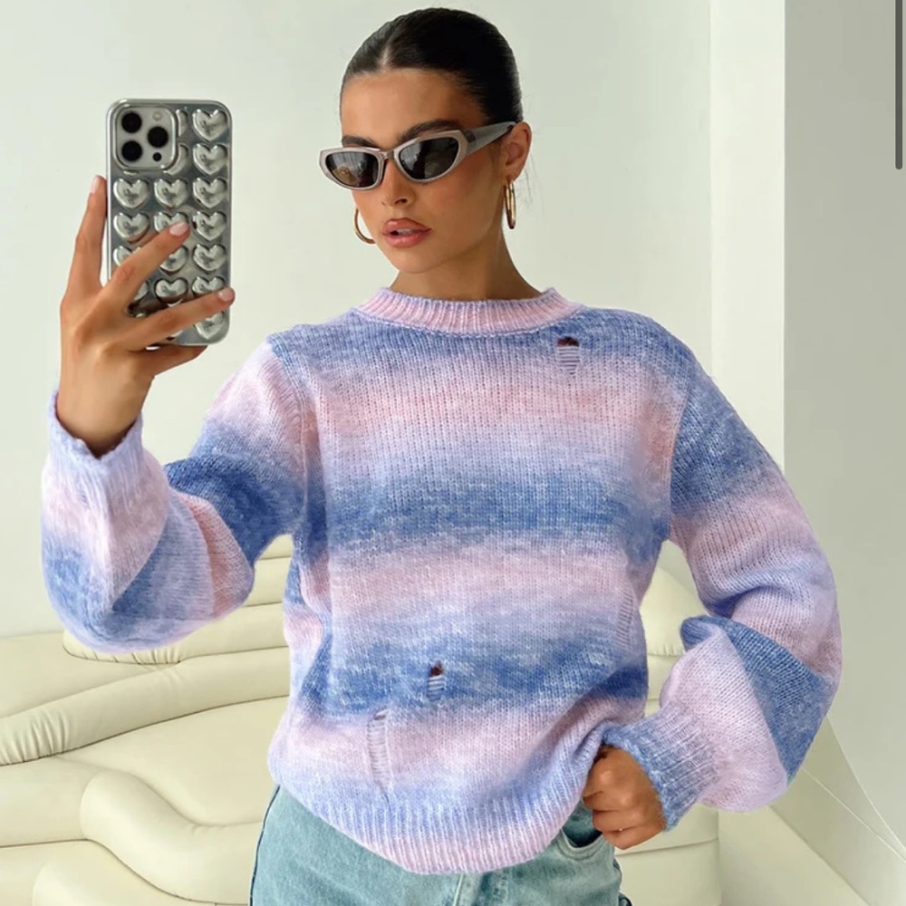 NWOT Princess Polly Marge Ombré Stripe Sweater Multi